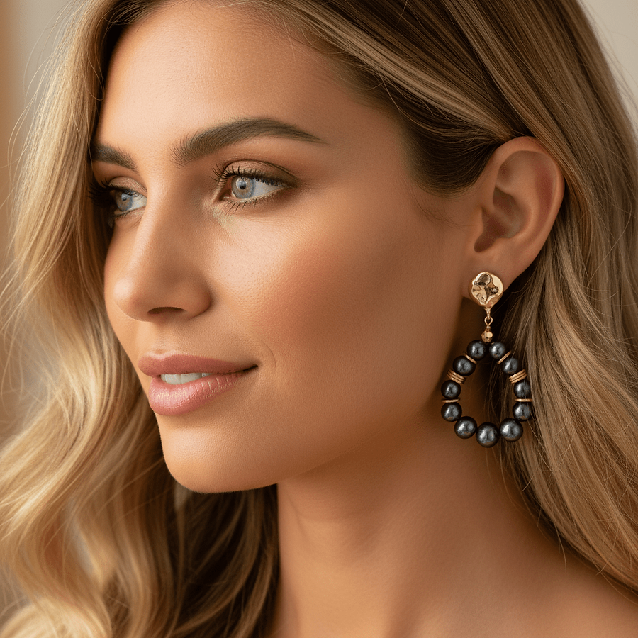 tahitian pearl hoop earrings