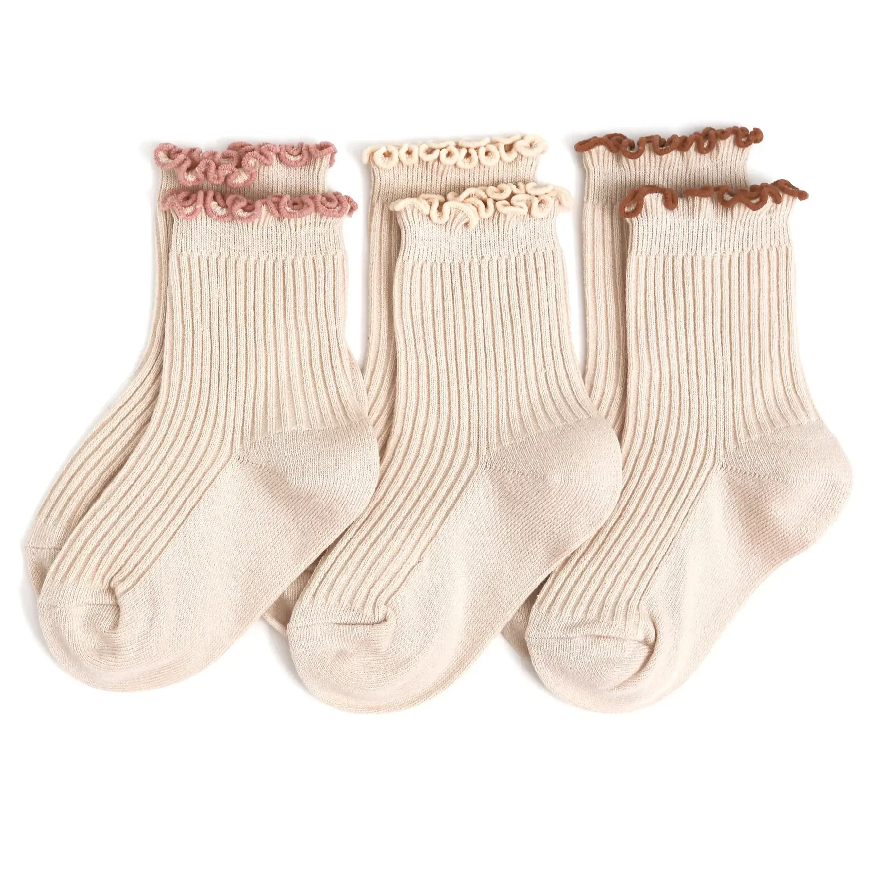 Vanilla Lettuce Trim Midi Socks 3-Pack