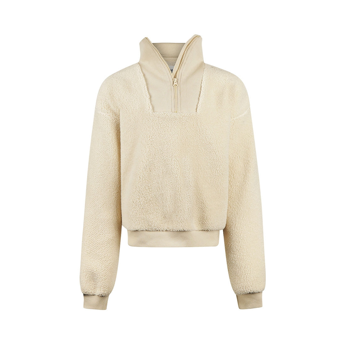 No Way Monday girls dropped shoulder beige teddy