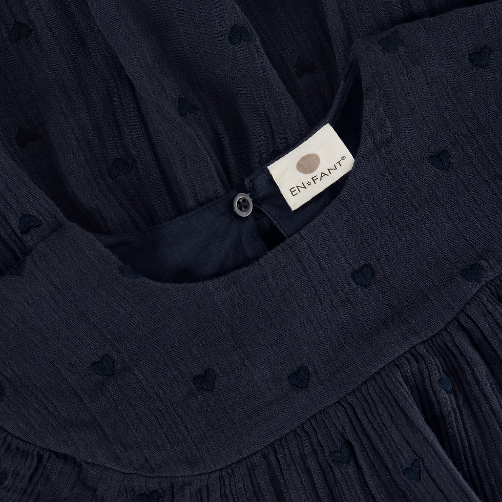 Thumbnail: En Fant | Navy Muslin Heart Dress