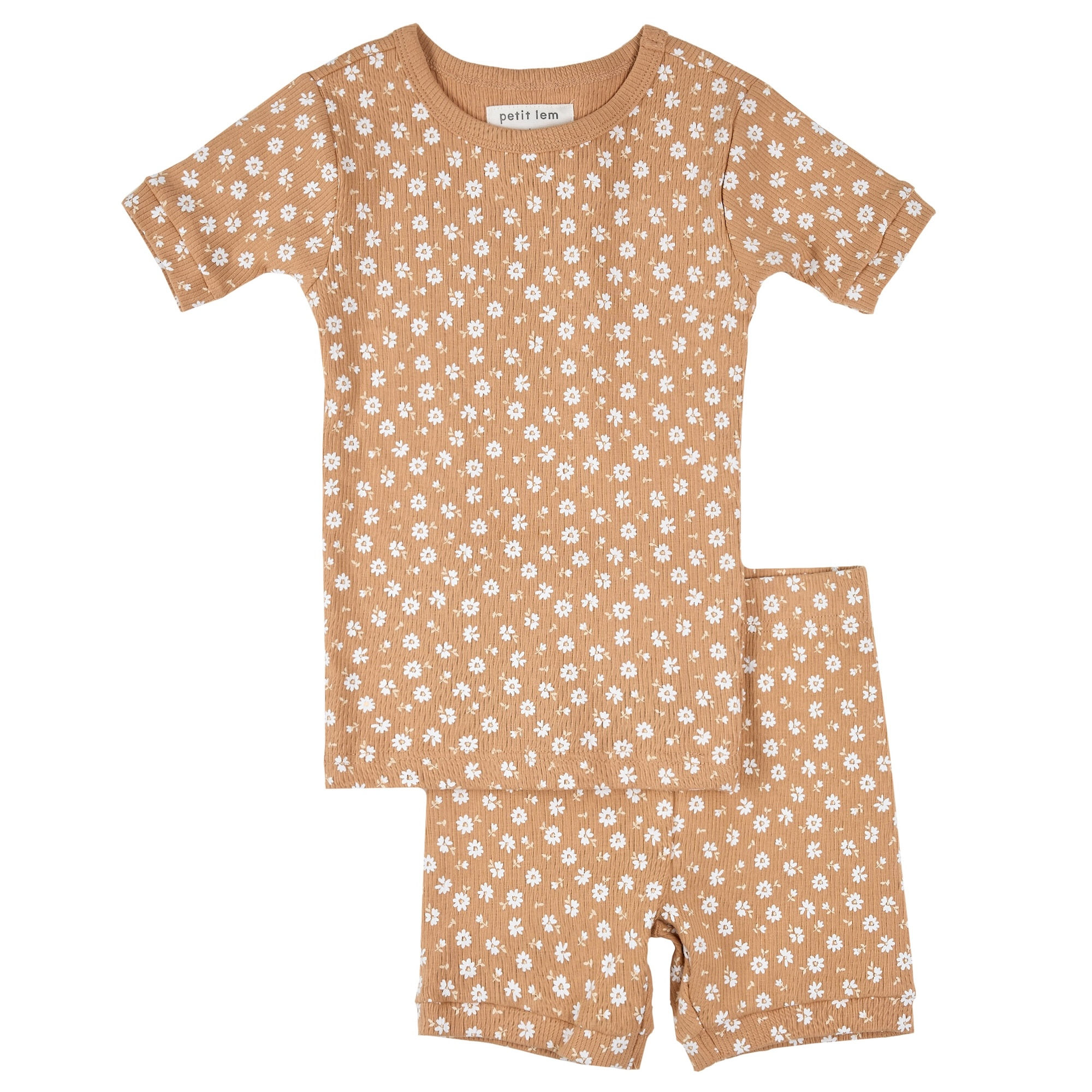 Floral Print on Rosy Mango Summer Sleep Set