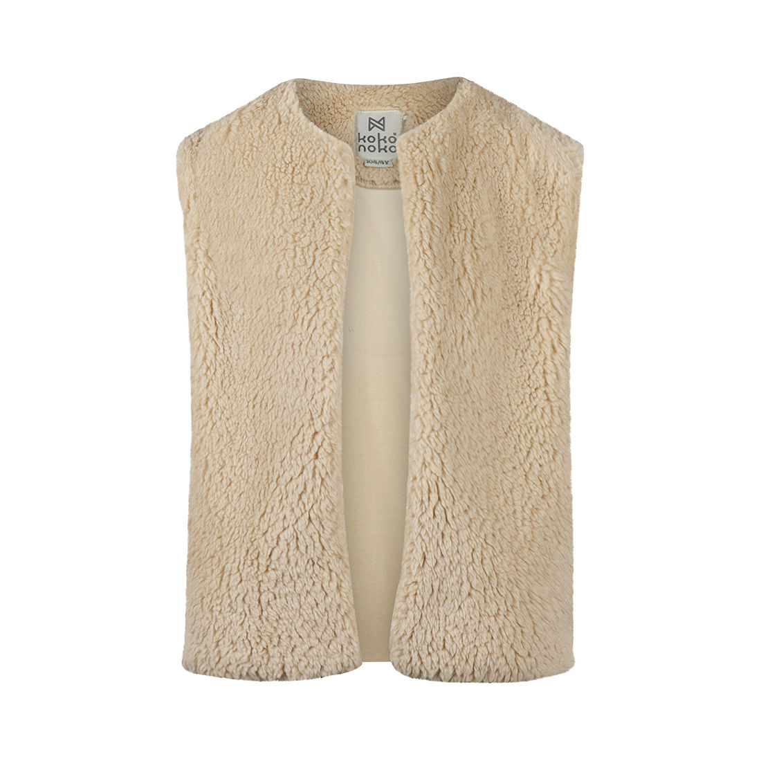 Koko Noko girls‘ waistcoat off-white teddy