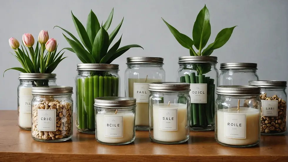 Chic storage solutions with candle jars