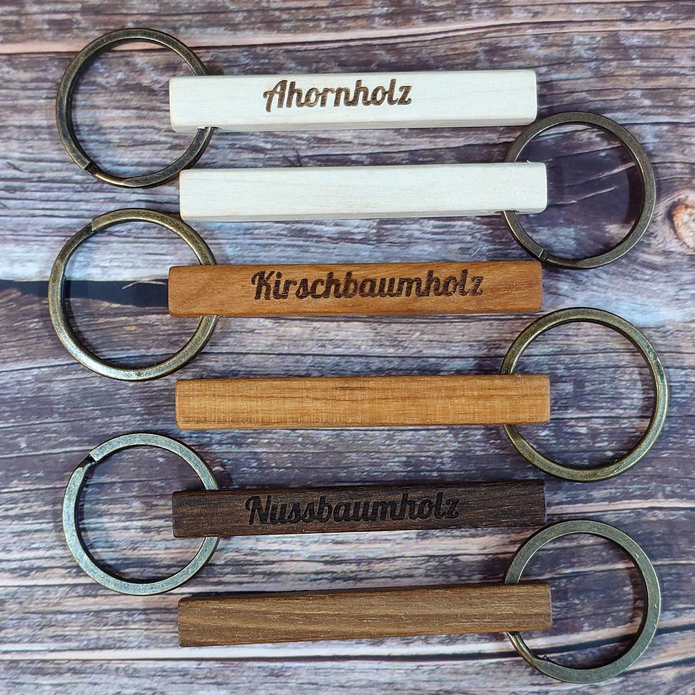 Miniaturbild: Verschieden Holz Stäbchen Schlüsselanhänger