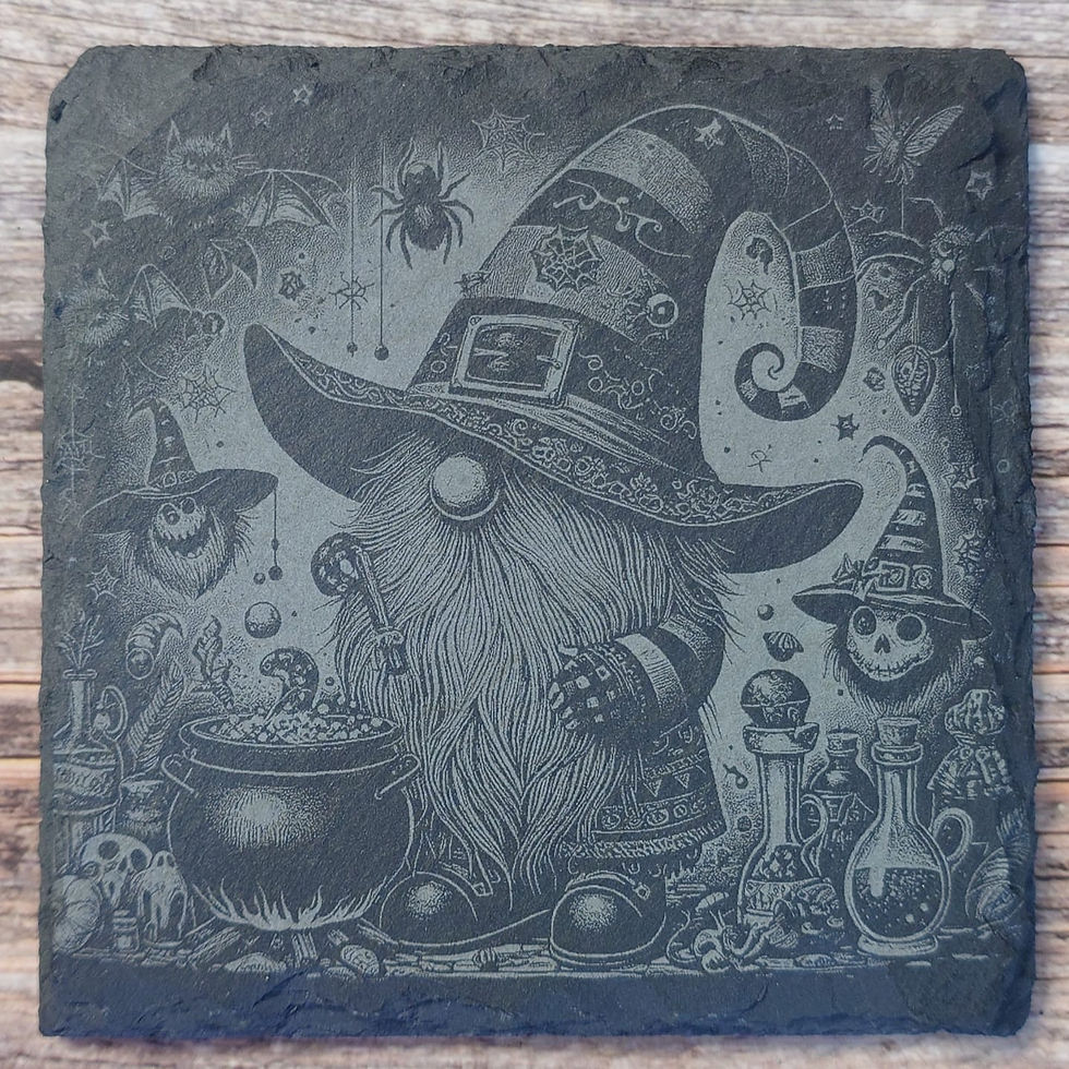Miniaturbild: Halloween Zwerg Schiefer Untersetzer