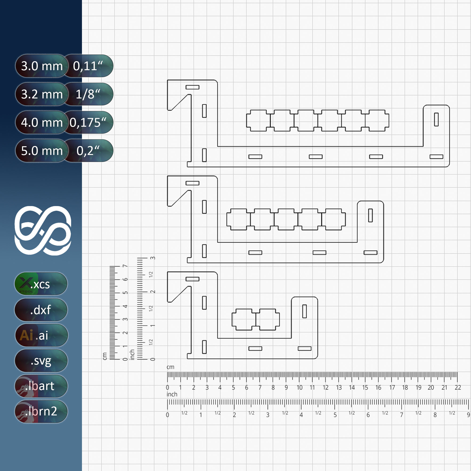 French Cleat Haken Laser Datei, Haubtfoto