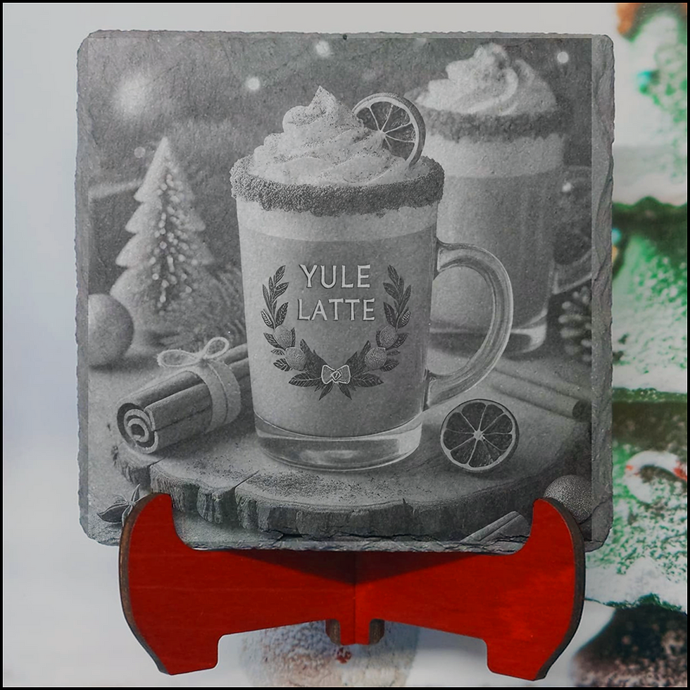 Miniaturbild: Yule Latte, Weihnacht Schieferuntersetzer