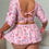 Thumbnail: Elegant and sexy slim fitting floral print mesh fabric,