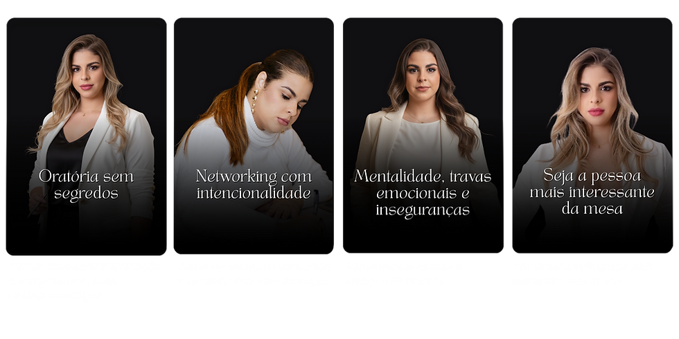 Capas dos módulos do curso Venda-se Mulher