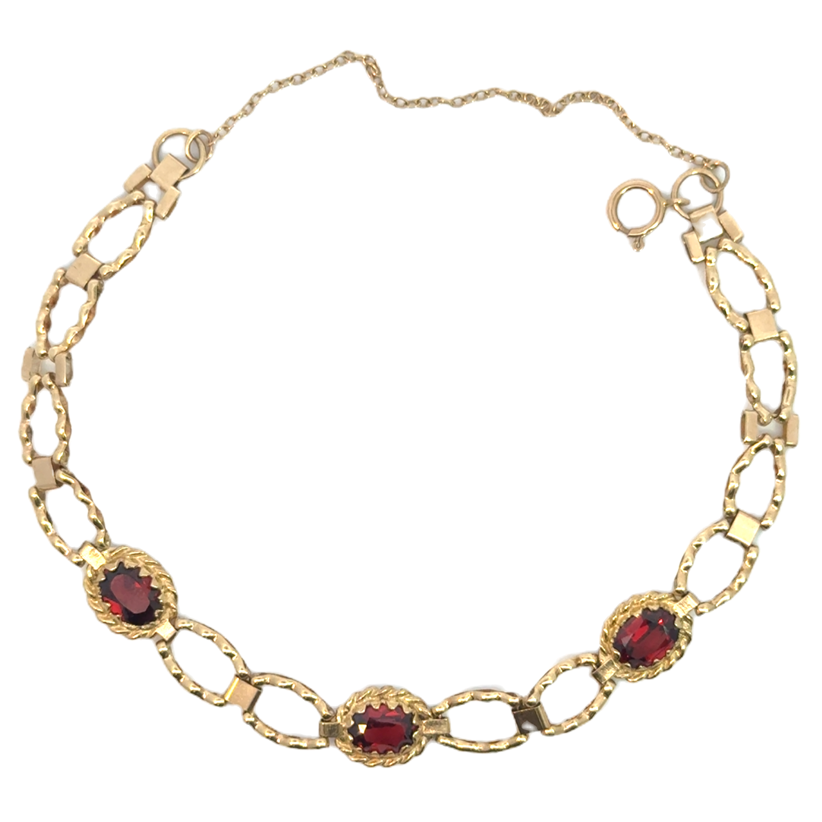 Pre-Loved 9kt 7" Garnet Bracelet