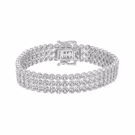 Triple Row Statement Bracelet