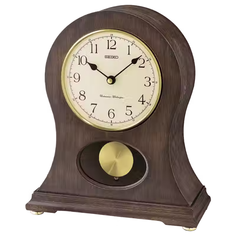 Seiko Traditional Dark Brown Dual Chime Mantel Clock