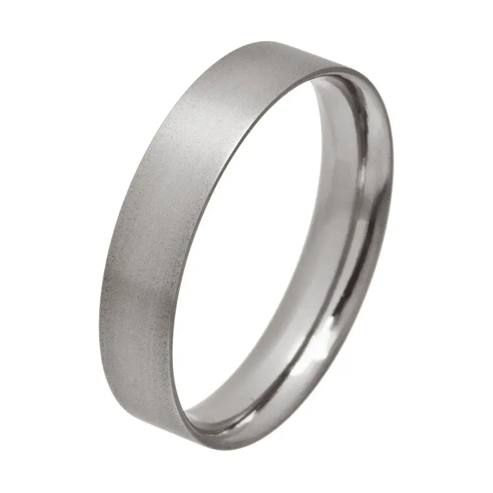 Low profile titanium ring