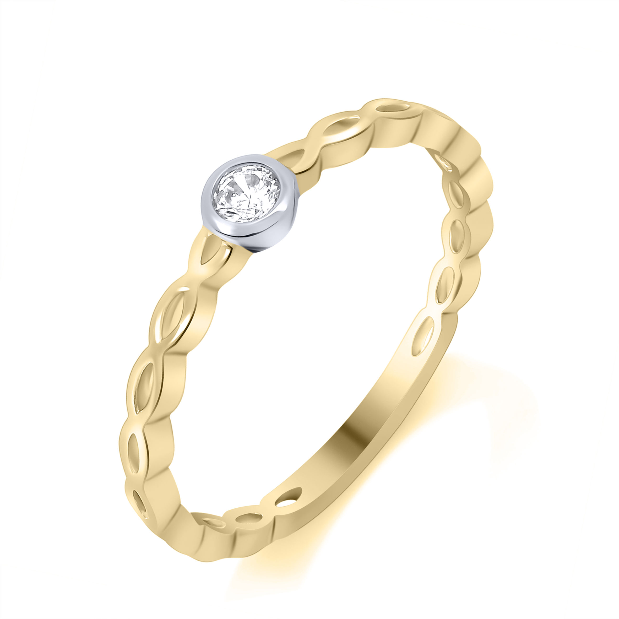 9ct Yellow Gold Solitaire Diamond Ring
