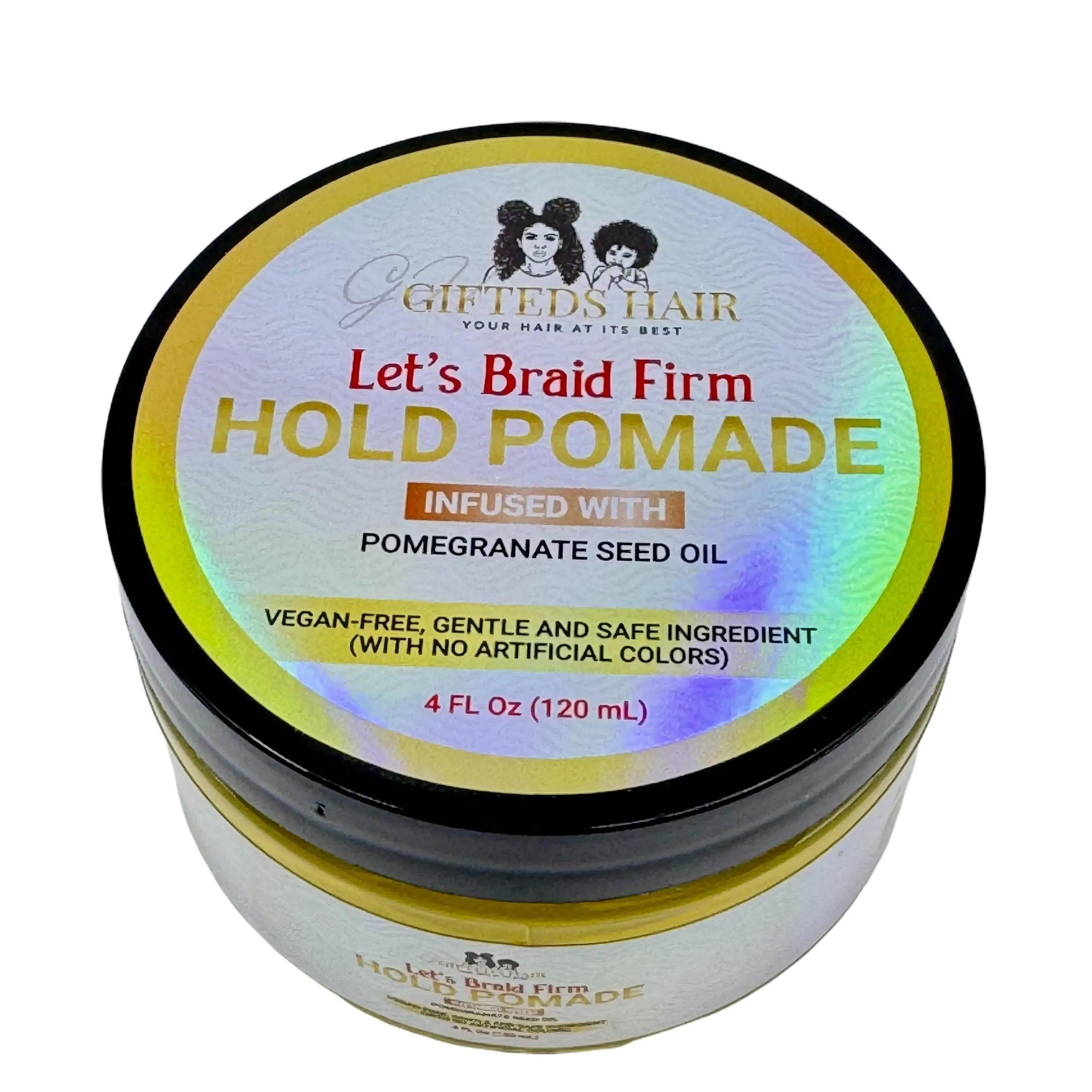 Gifted Cosmetics Hair Pomade for All Hair Types with Pomegranate Seed Oil