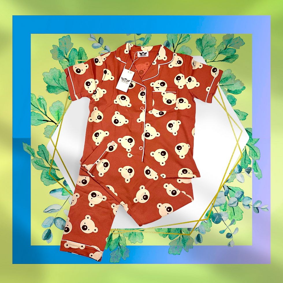 Miniature : GIFTED KIDZ BOY/GIRL CHARACTER LONG/SHORT SLEEVE PAJAMAS
