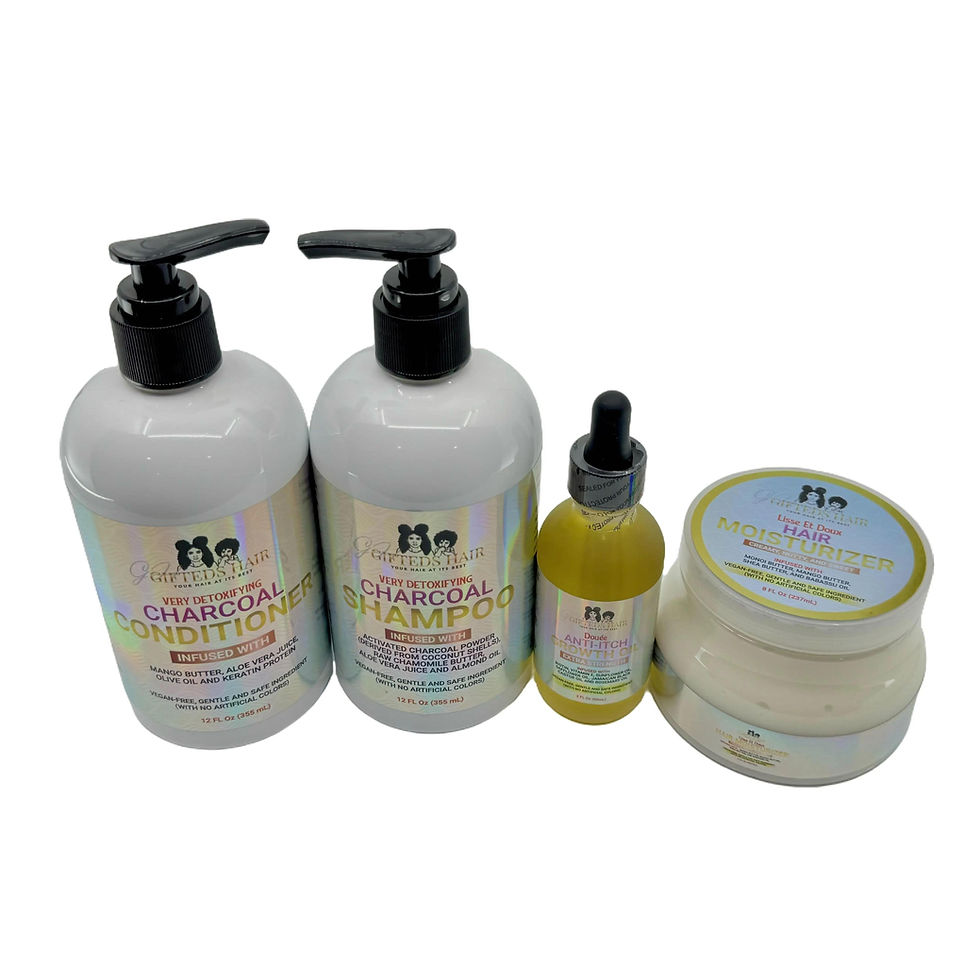 Thumbnail: Gifted Cosmetics Charcoal Hair Bundle with Shampoo, Conditioner, & More