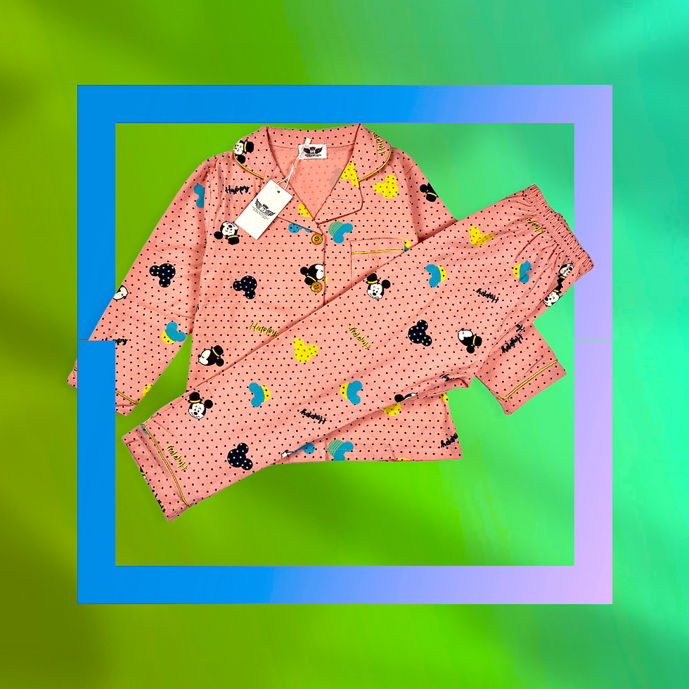Miniature : GIFTED KIDZ BOY/GIRL CHARACTER LONG-SLEEVE PAJAMAS