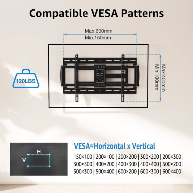 Thumbnail: Tilt TV Wall Mount Bracket for 42-84 Inch TVs, TV Mount up to VESA 800x400mm and