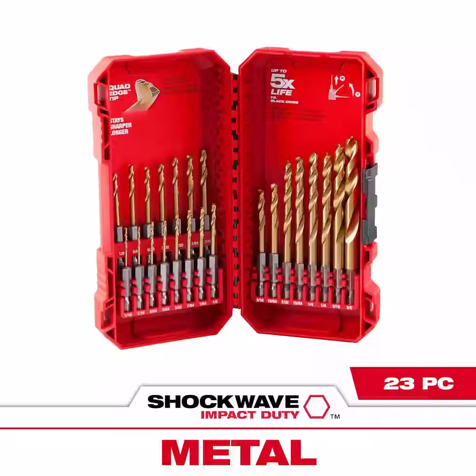 Thumbnail: SHOCKWAVE Impact Duty™ RED HELIX™ Titanium Drill Bit Set - 23PC 48-89-4631