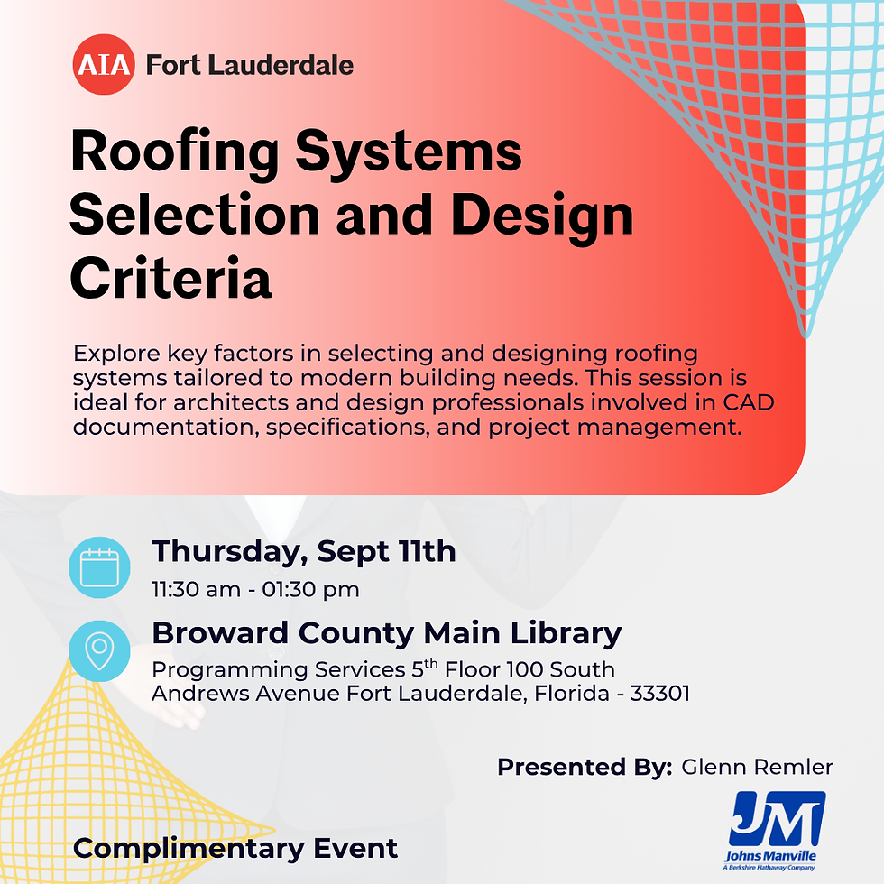 Roofing Systems Selection and Design Criteria