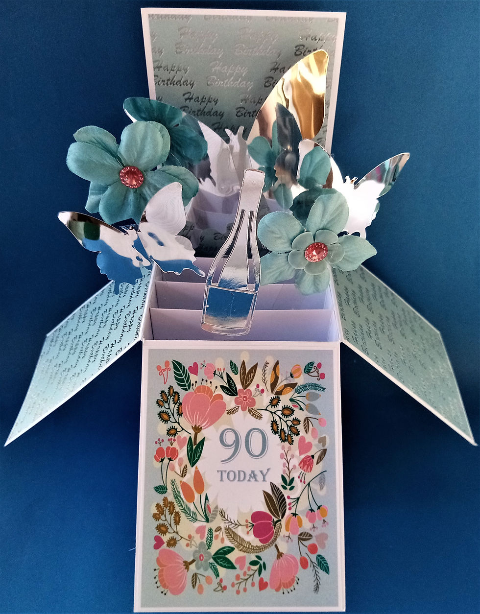 ladies birthday card with flowers