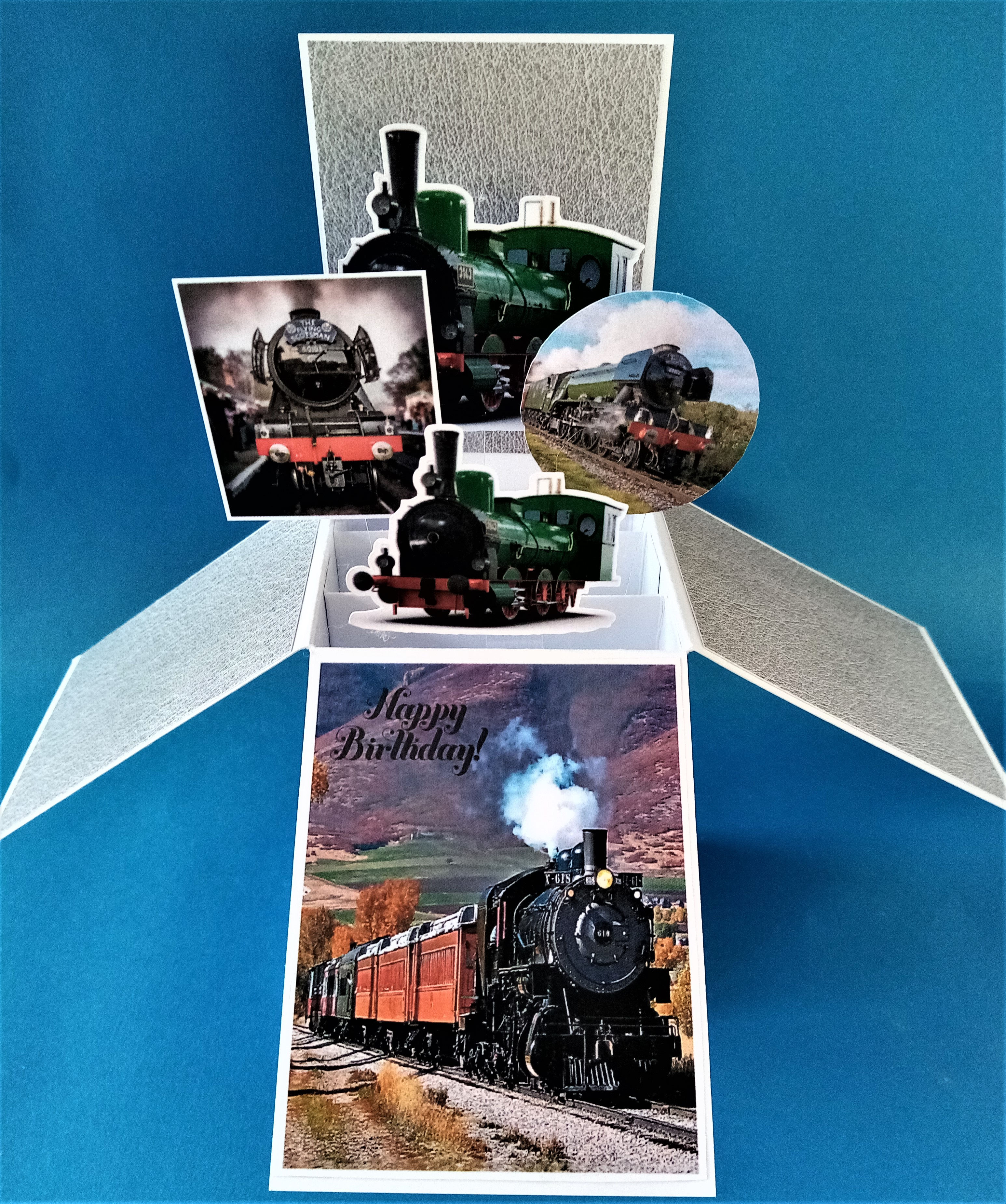 steam train birthday card