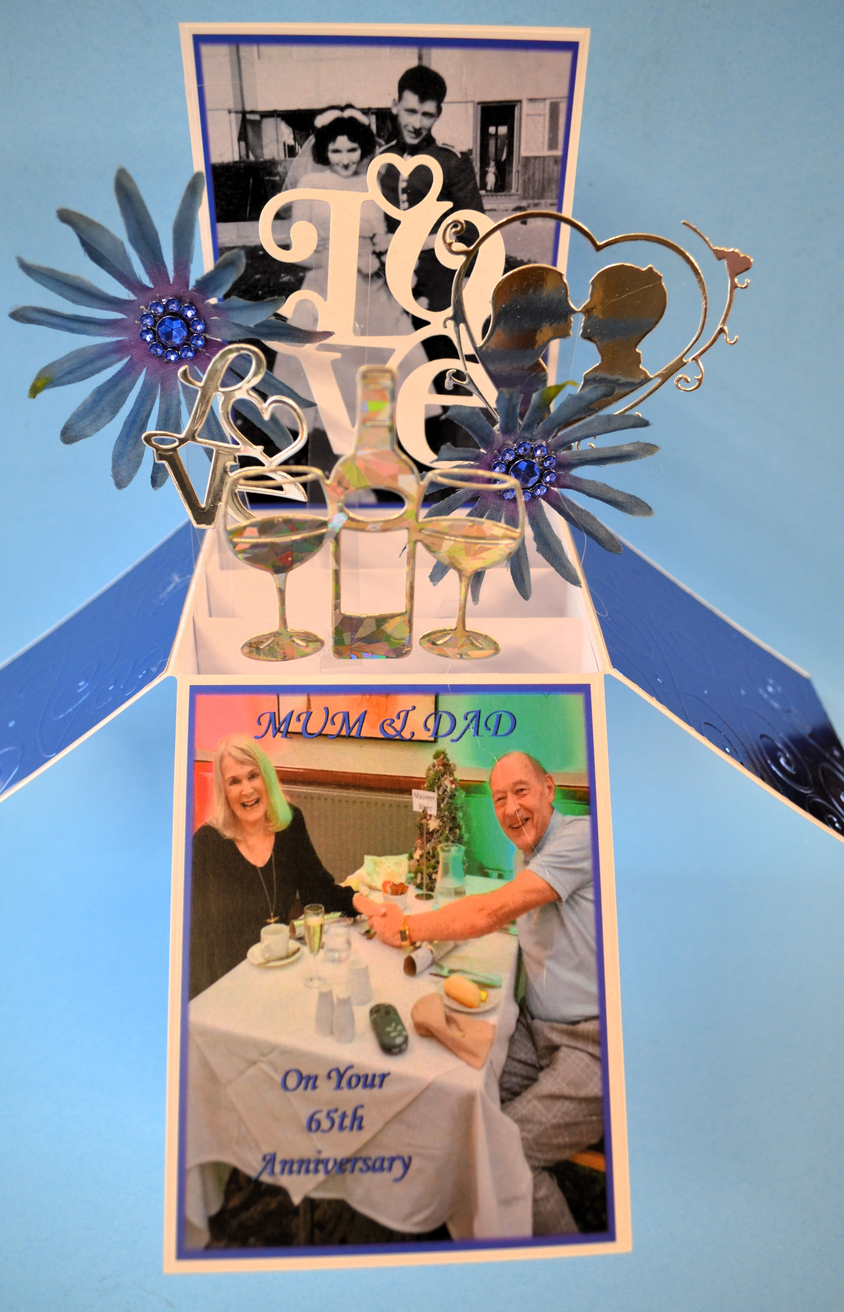 65th Anniversary card for Mum and Dad