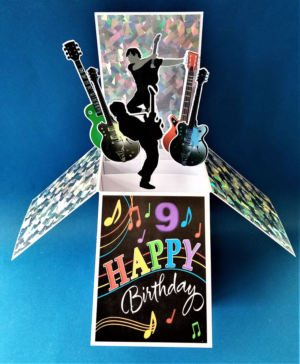 9th birthday card with music