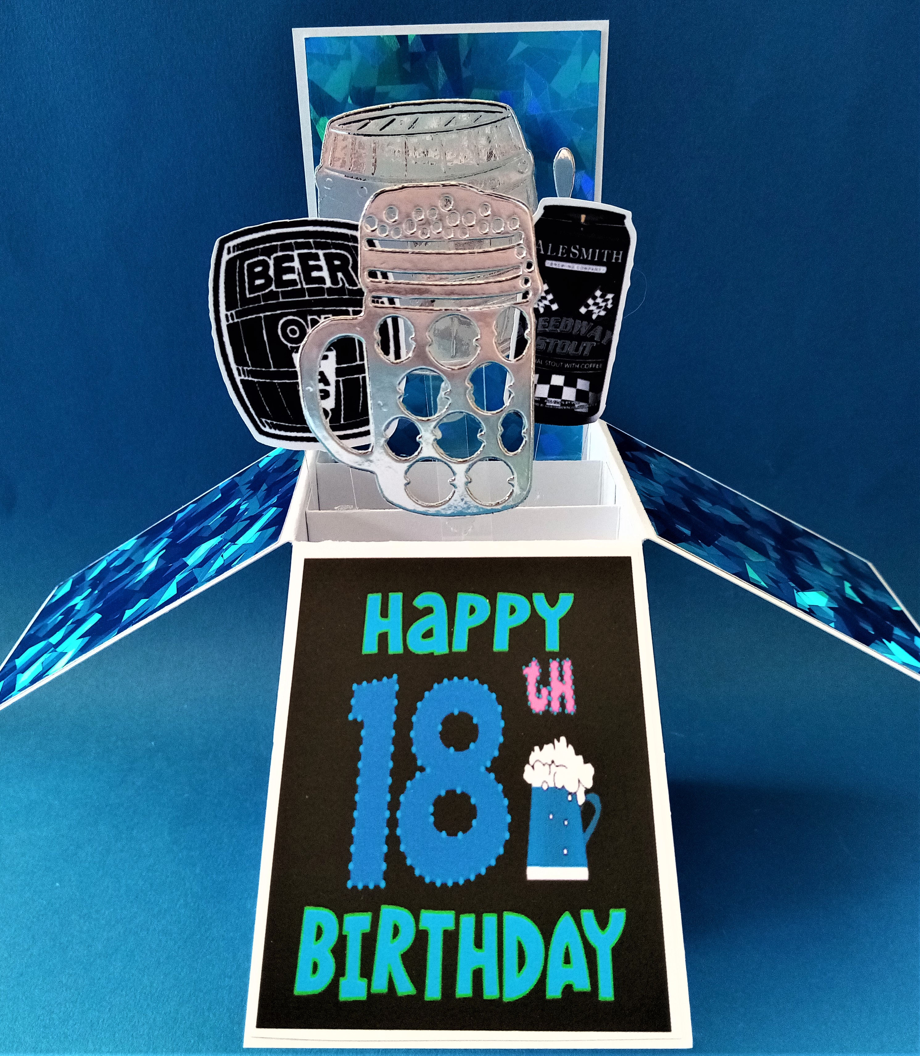 18th birthday card with beer