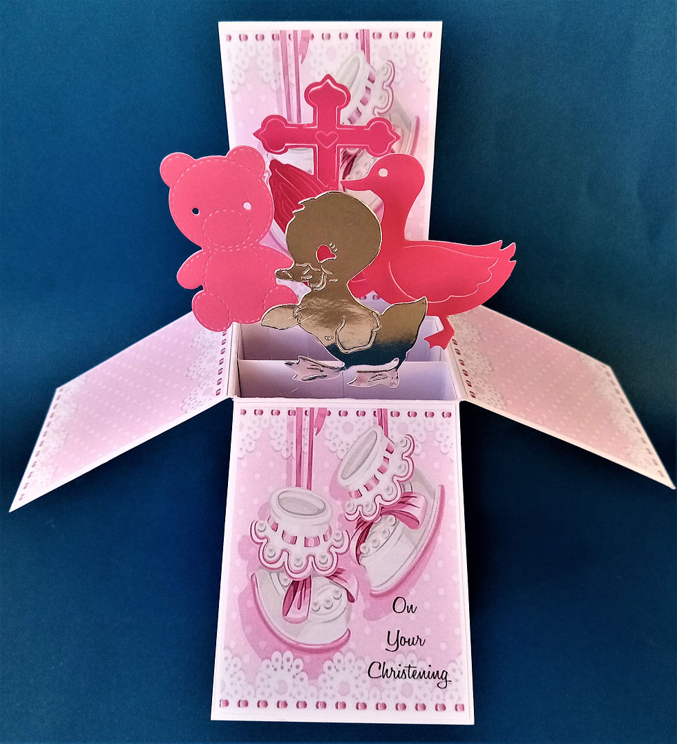 girls christening card