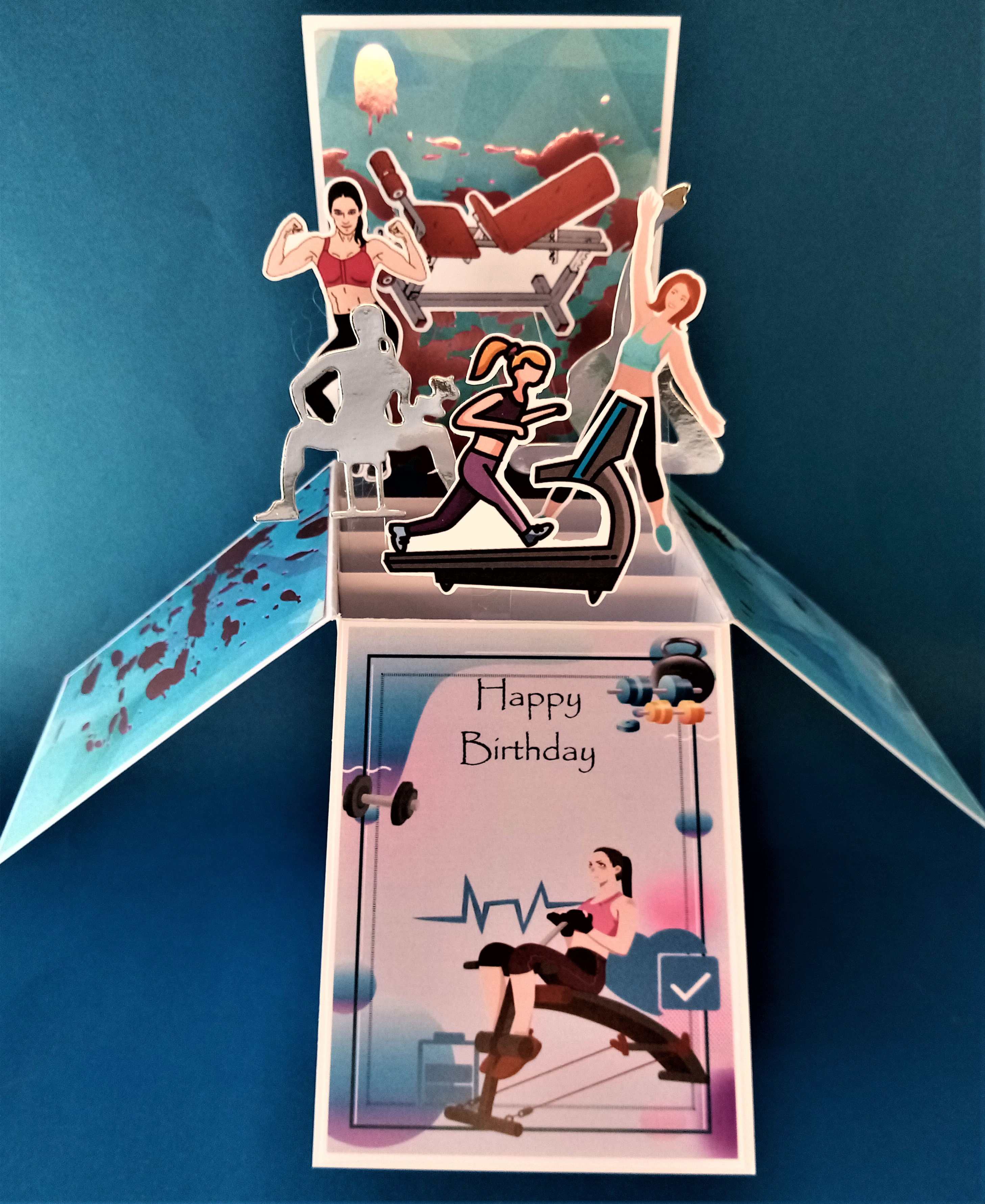 ladies keep fit birthday card