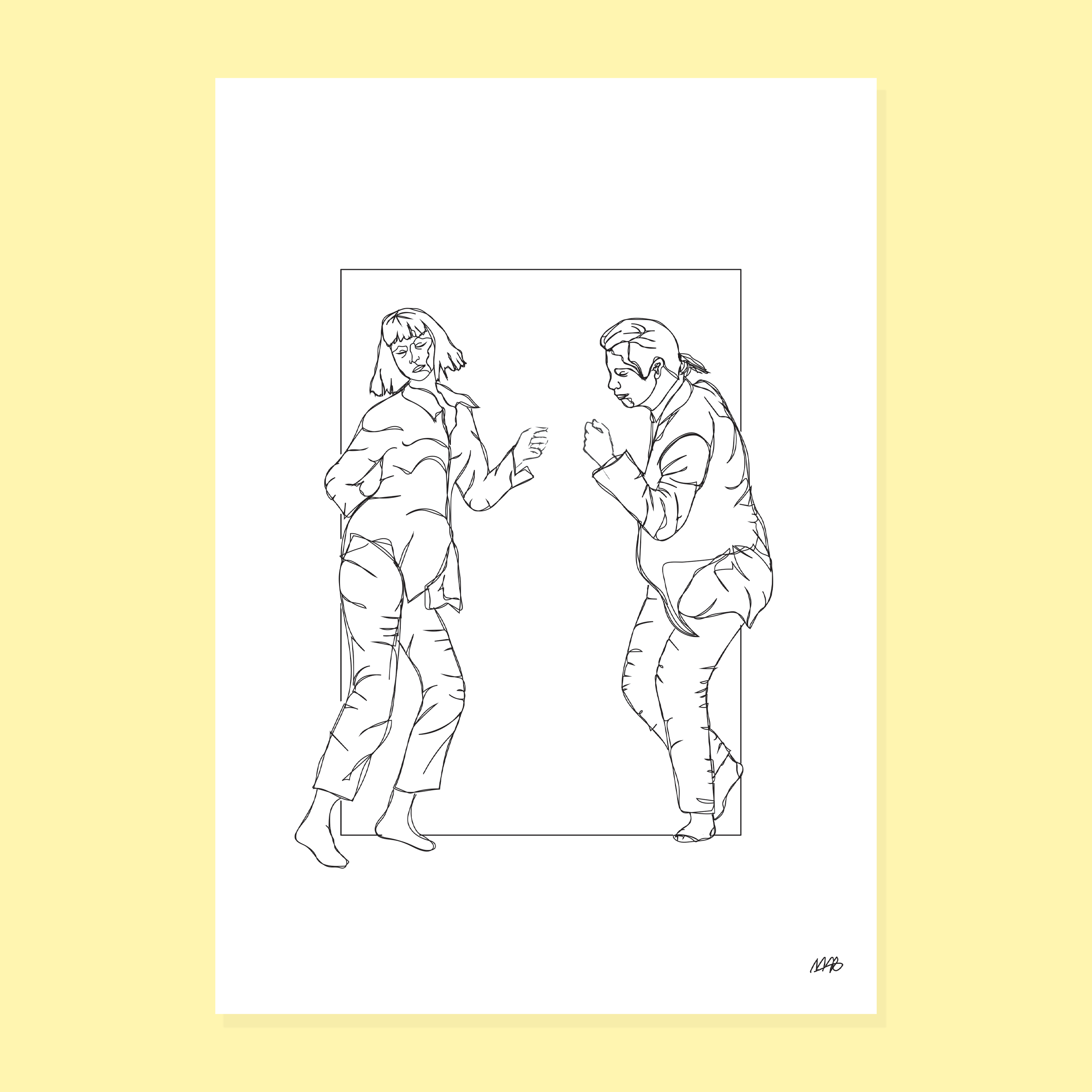 Pulp Fiction, Mia Wallace and Vincent Vega Print