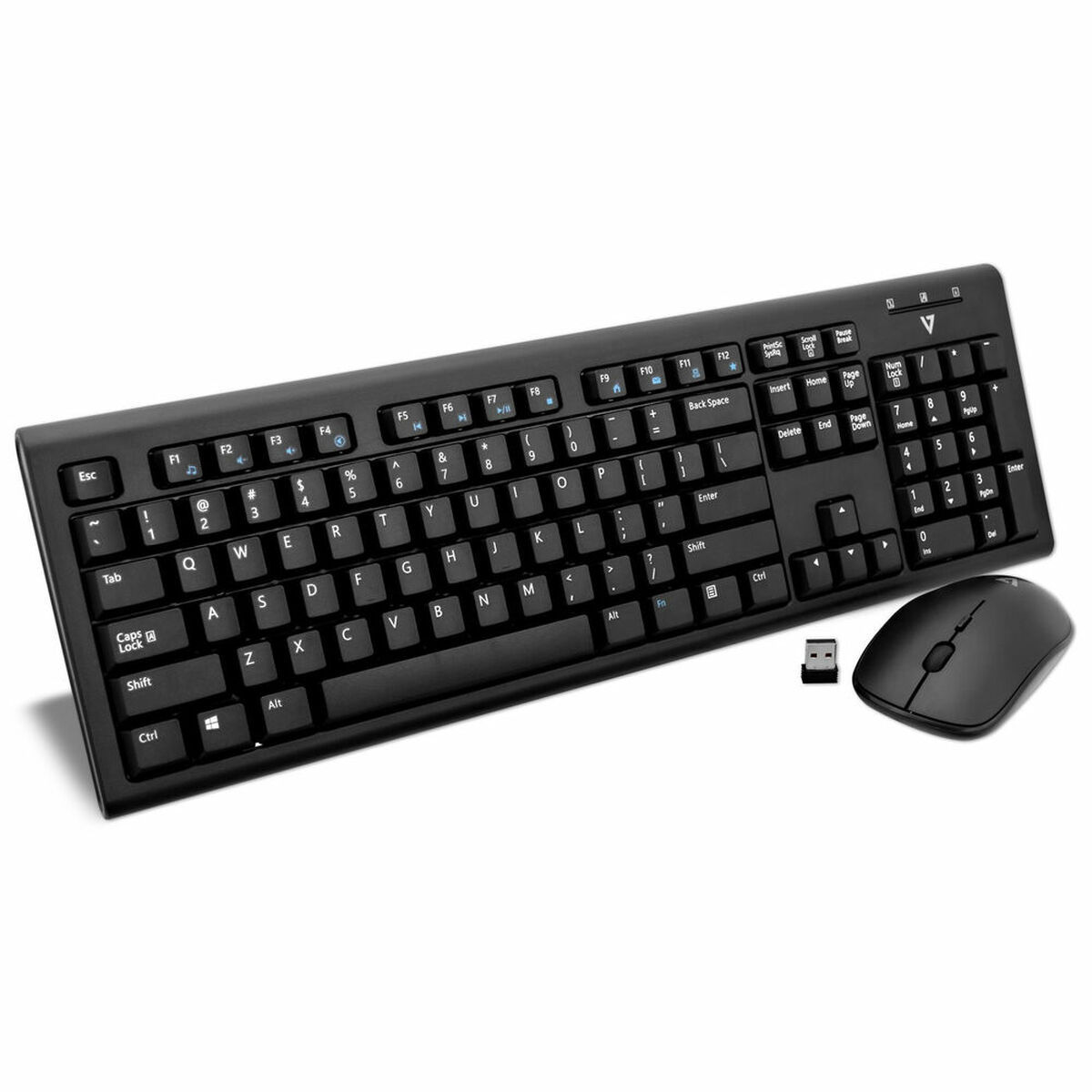 Tastatur mit Maus V7 CKW200US-E QWERTY Englisch EEUU