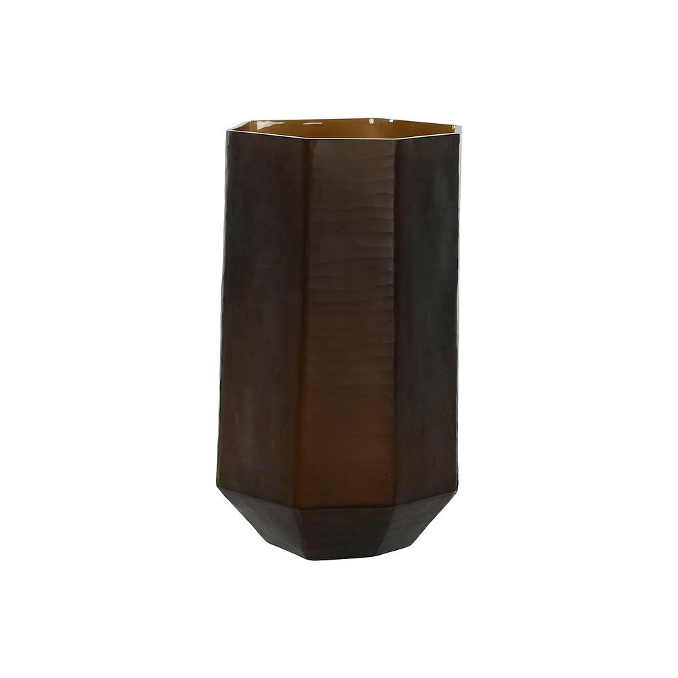 Vase Home ESPRIT Dunkelgrau Kristall Moderne 18 x 18 x 31 cm