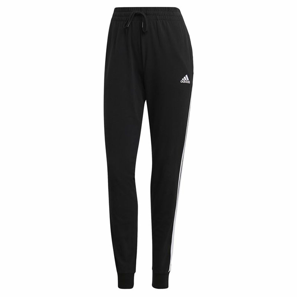 Lange Sporthose Adidas  3S Sj C Pt Schwarz Damen