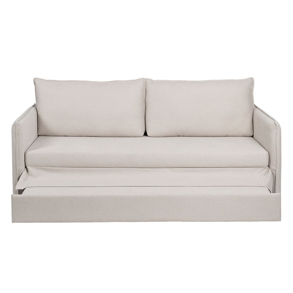 Miniaturbild: Sofa Beige Polyester Leinen 210 x 93 x 95 cm