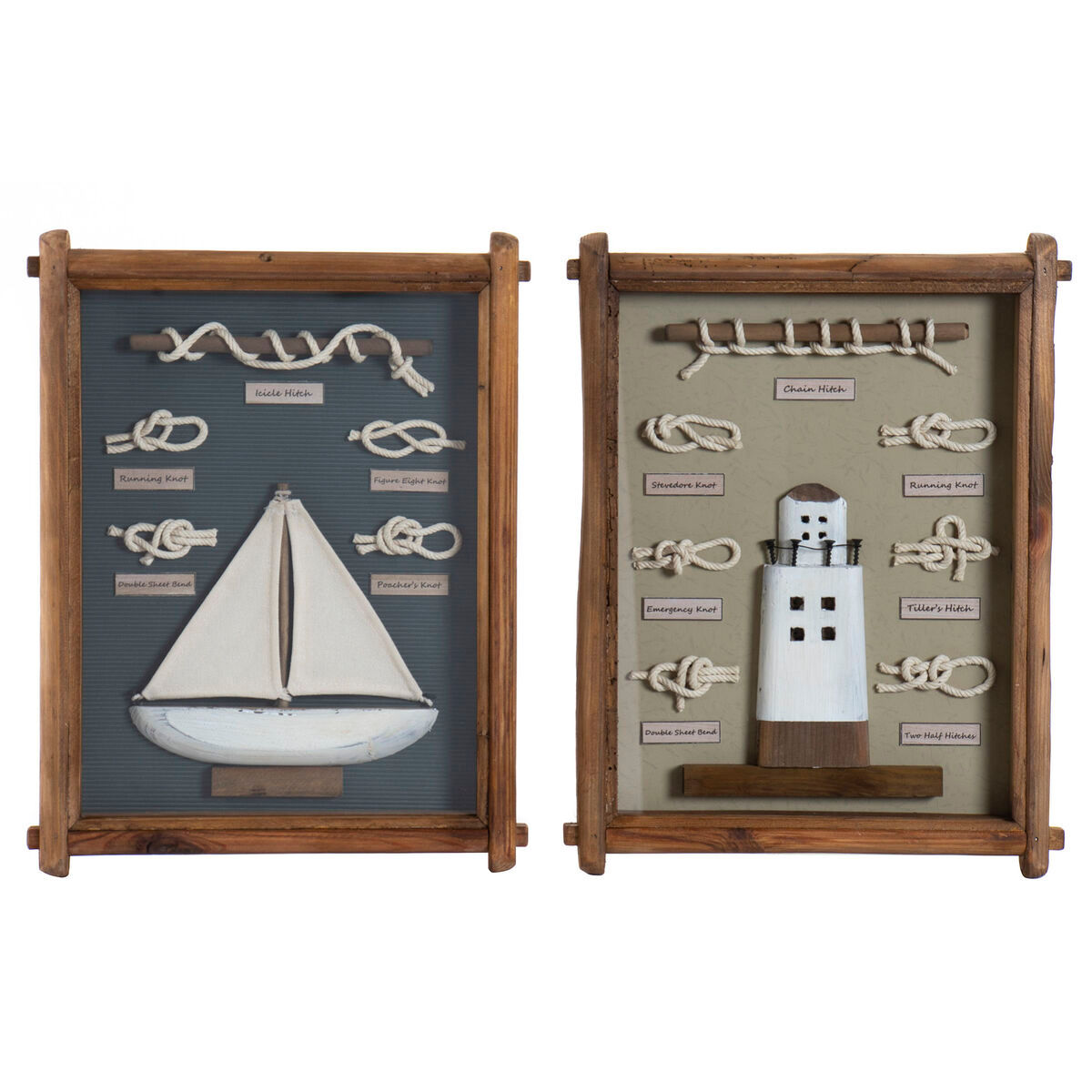 Bild DKD Home Decor 34 x 4 x 46 cm Knoten Mediterraner (2 Stück)