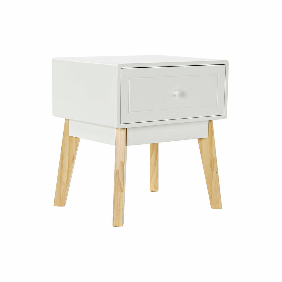 Miniaturbild: Nachttisch DKD Home Decor Weiß natürlich Holz MDF 45 x 36 x 49 cm
