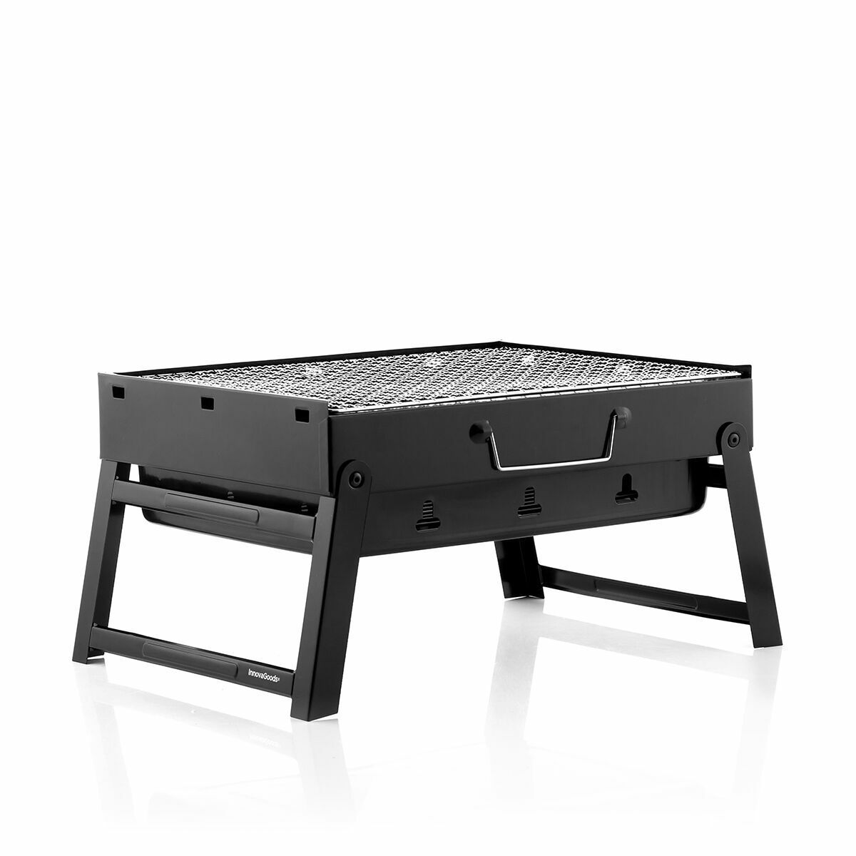 Klappbarer tragbarer Grill für die Verwendung mit Holzkohle BearBQ InnovaGood