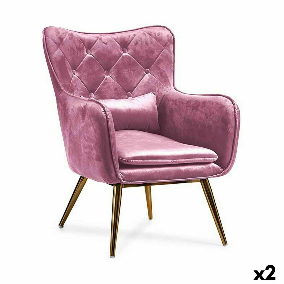 Sessel Gift Decor Rosa 68 x 92 x 70 cm (2 Stück)
