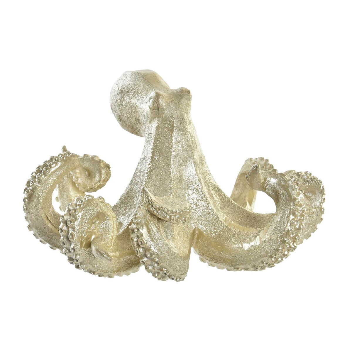 Deko-Figur DKD Home Decor Gold Harz Oktopus Mediterraner (25,5 x 24,5 x 15,5