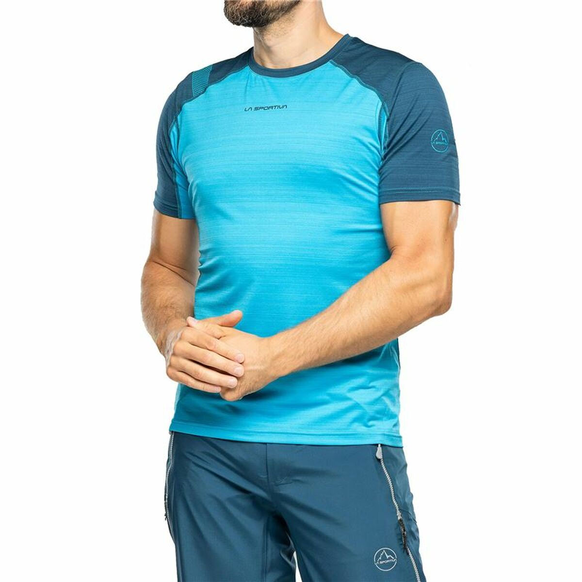 Kurzärmliges Sport T-Shirt La Sportiva Sunfire Himmelsblau