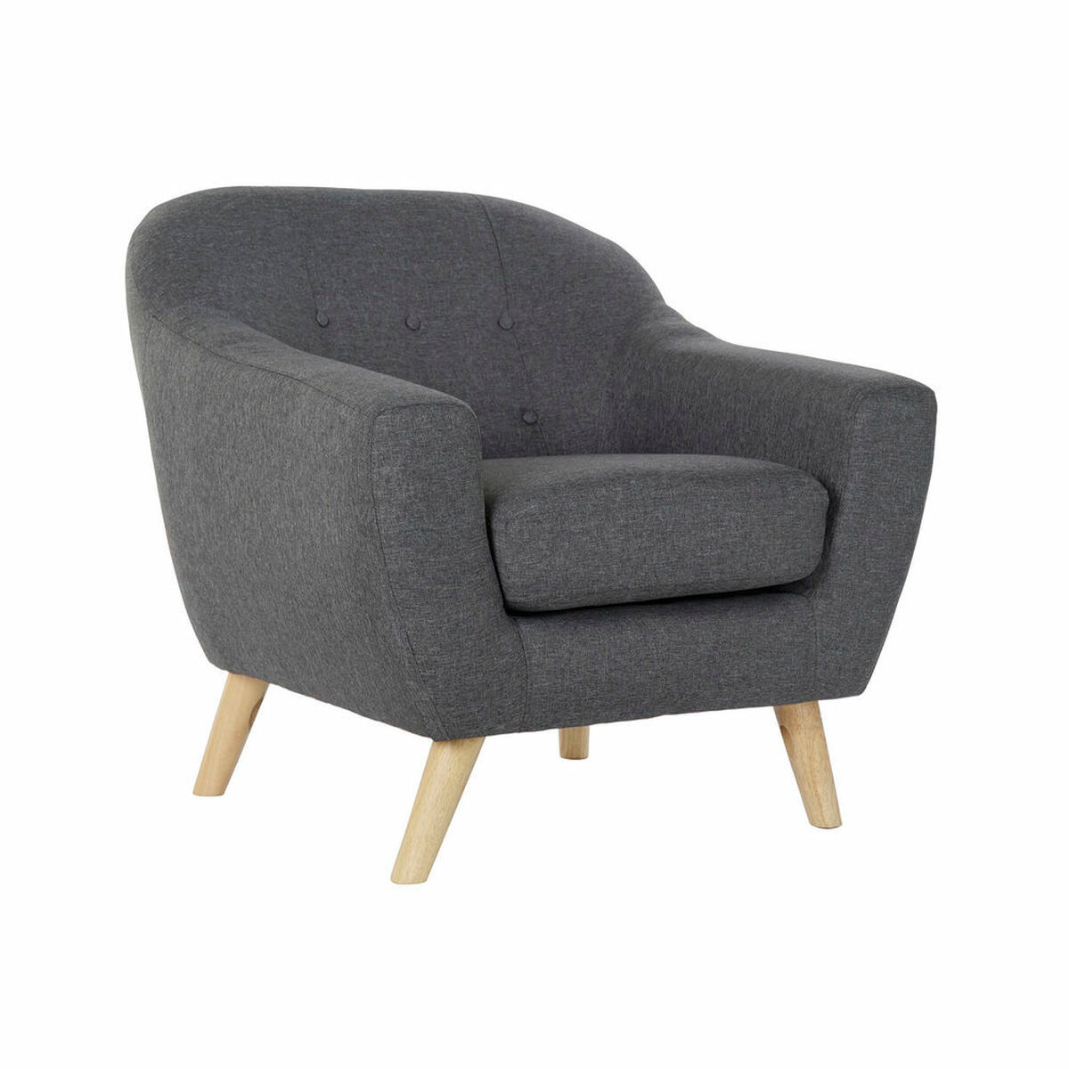 Sessel DKD Home Decor 8424001799411 83 x 80 x 81 cm natürlich Grau Kautschukh