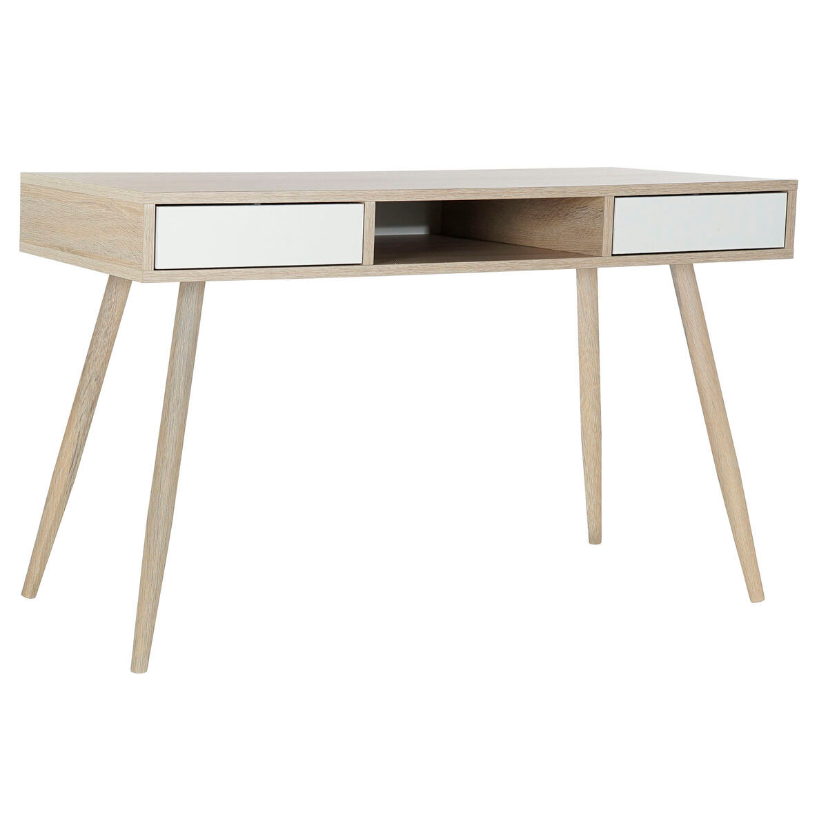Schreibtisch DKD Home Decor 8424001808632 Weiß Bunt natürlich Metall Holz MDF