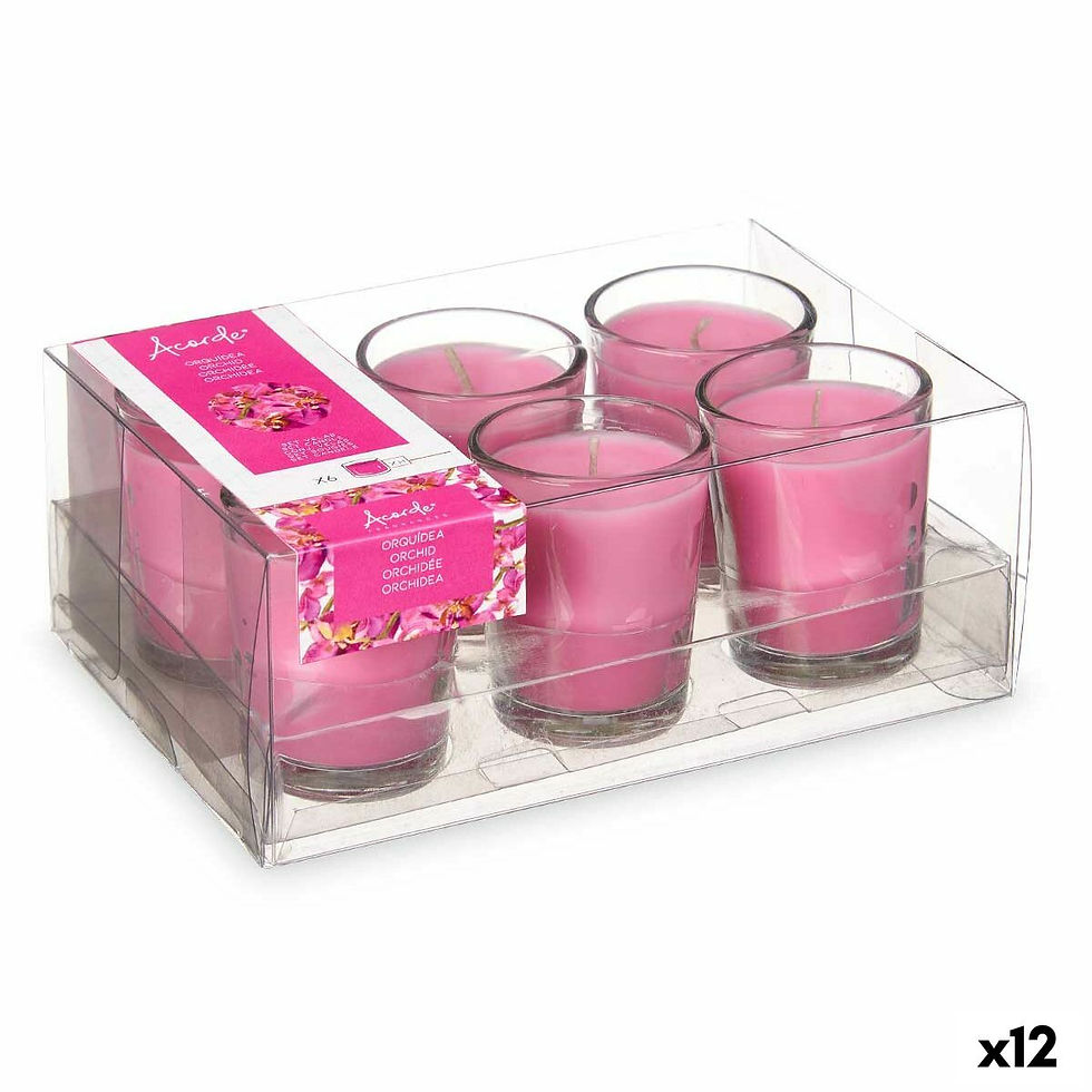 Parfümierte Kerzen-Set Acorde Orchidee Trinkglas (12 Stück)