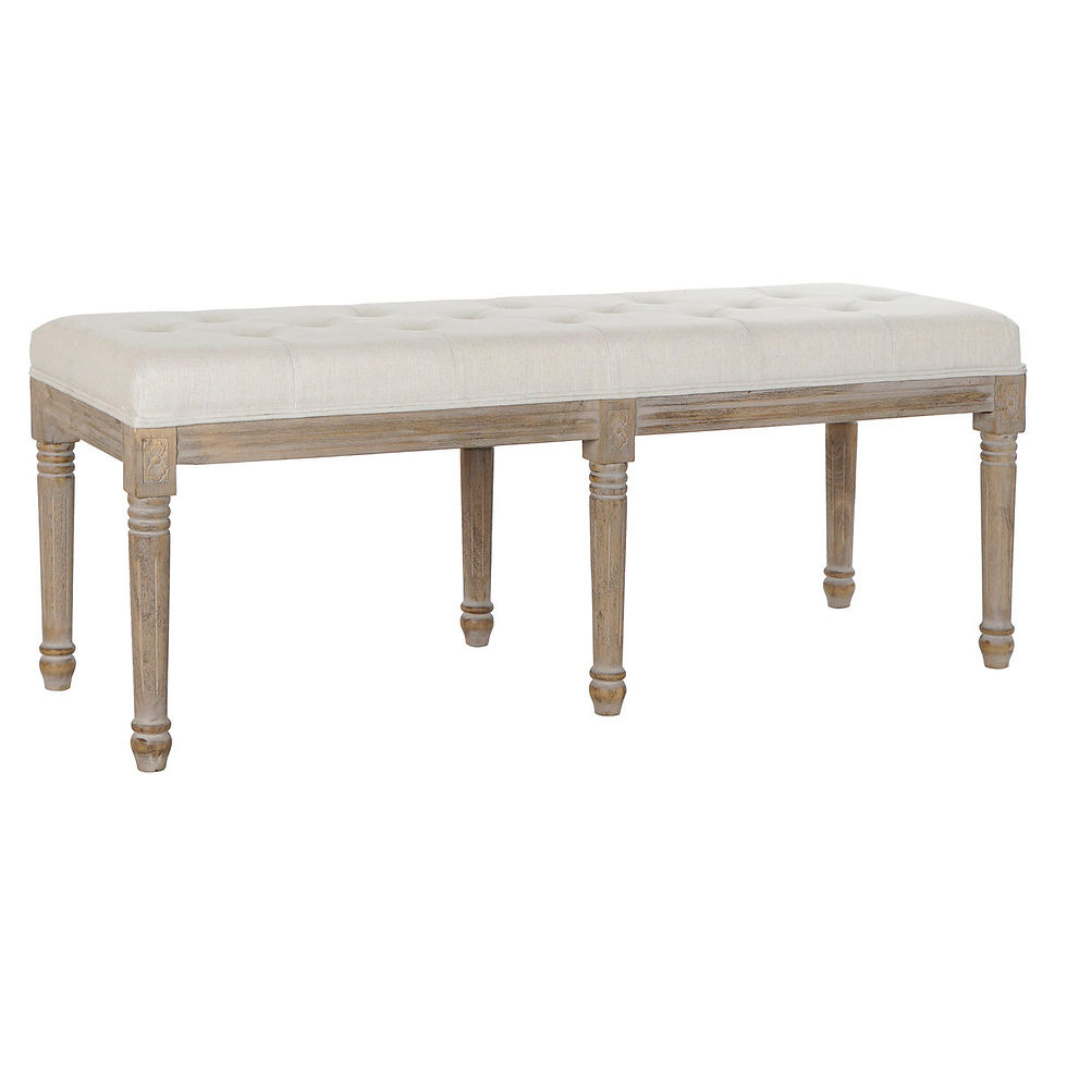 Hocker DKD Home Decor Kautschukholz 122 x 41 x 46 cm