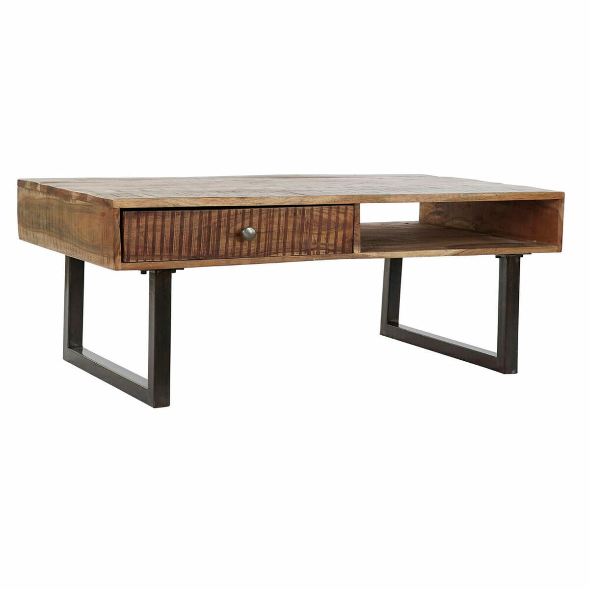 Beistelltisch DKD Home Decor 118 x 65 x 45 cm Schwarz Metall Braun Aluminium