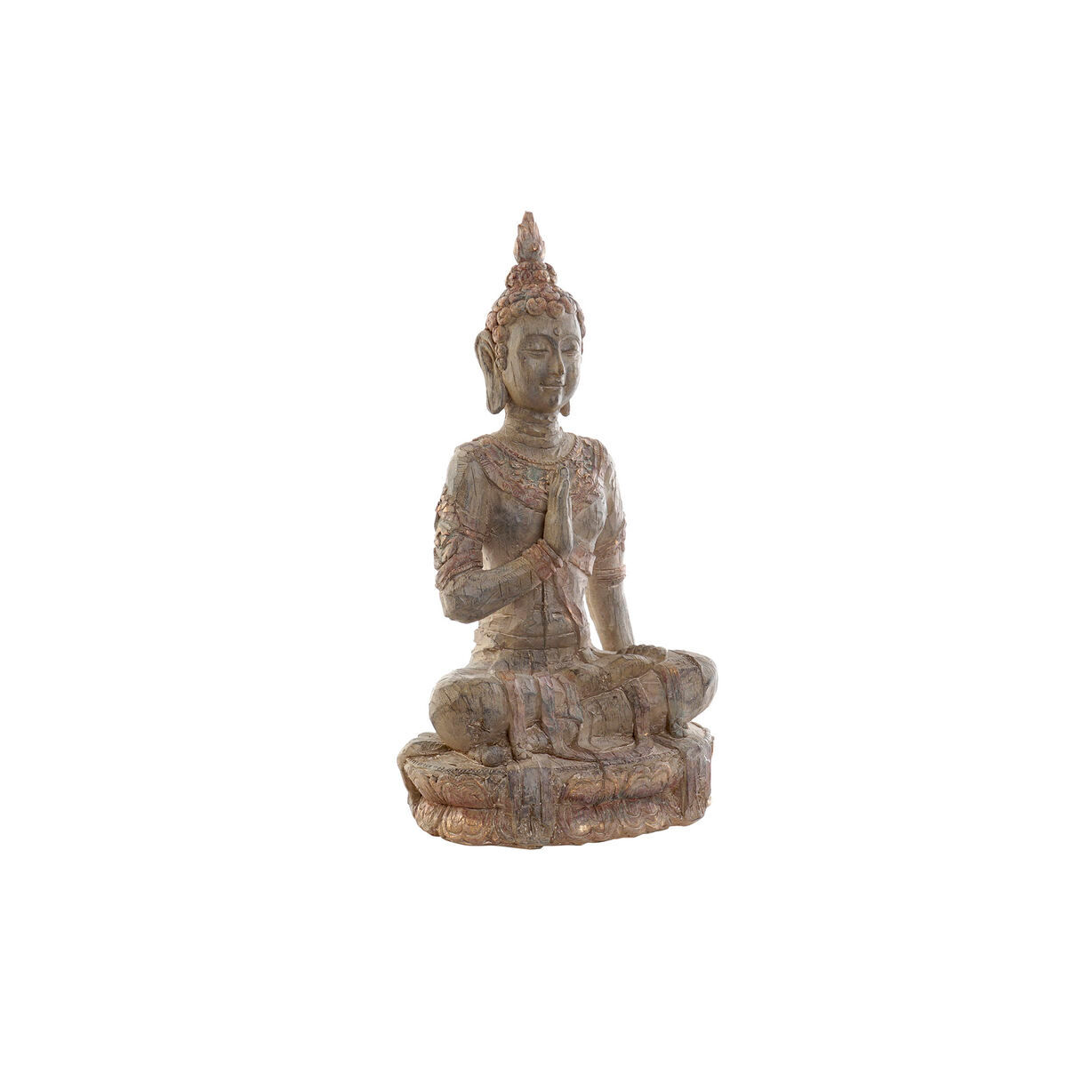 Deko-Figur DKD Home Decor Grau Buddha Harz (27,5 x 20 x 51,5 cm)