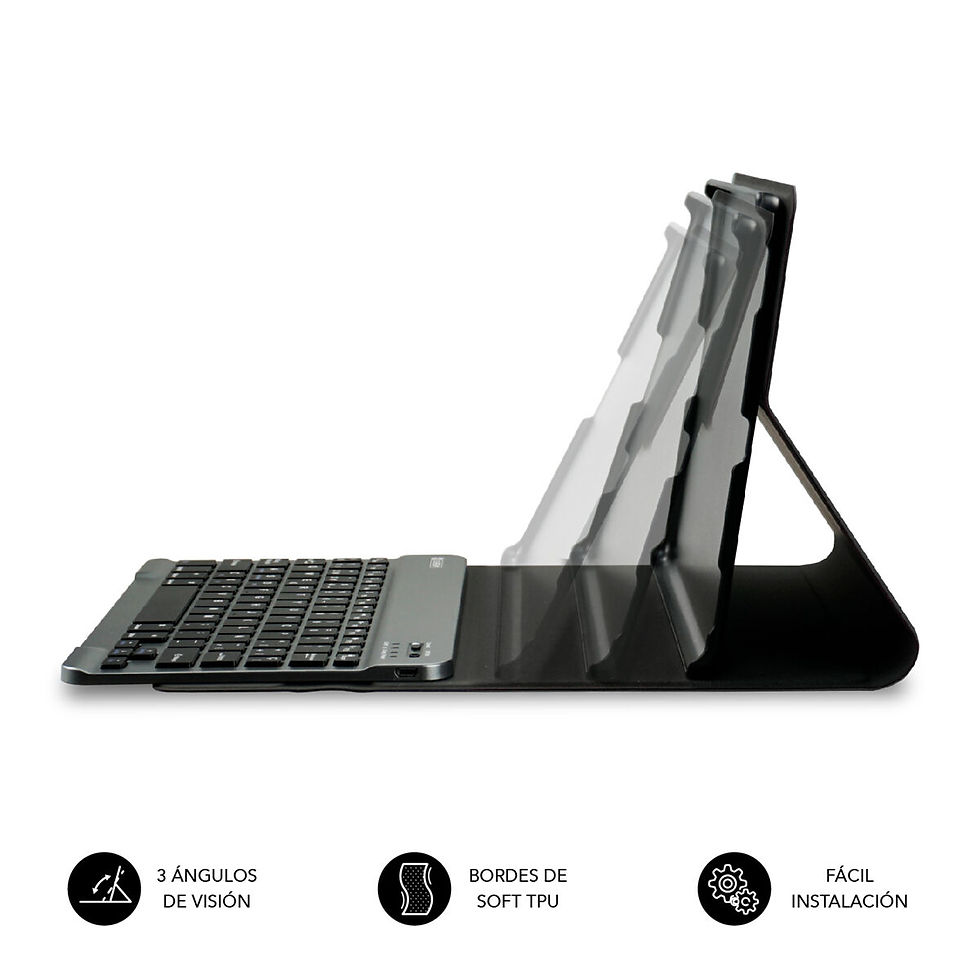 Miniaturbild: Hülle für Tablet und Tastatur Subblim LENOVO TAB M10 PLUS 3ª GEN Schwarz 10,6